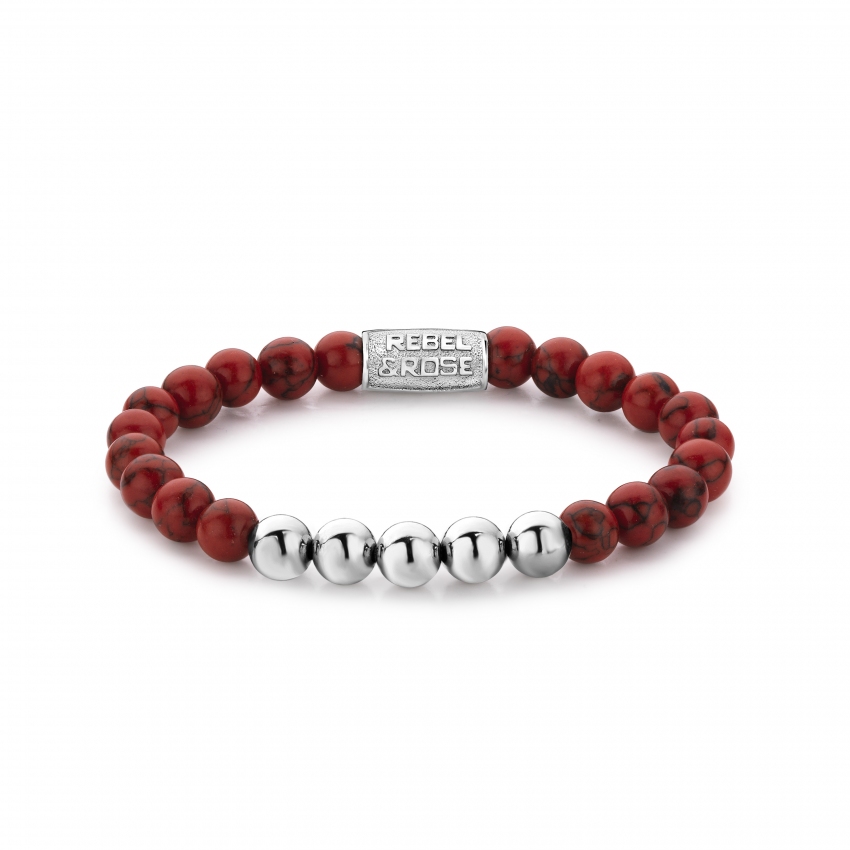 Red Delight - 8mm - Silver Colored Red Delight - 8mm - Silver Colored