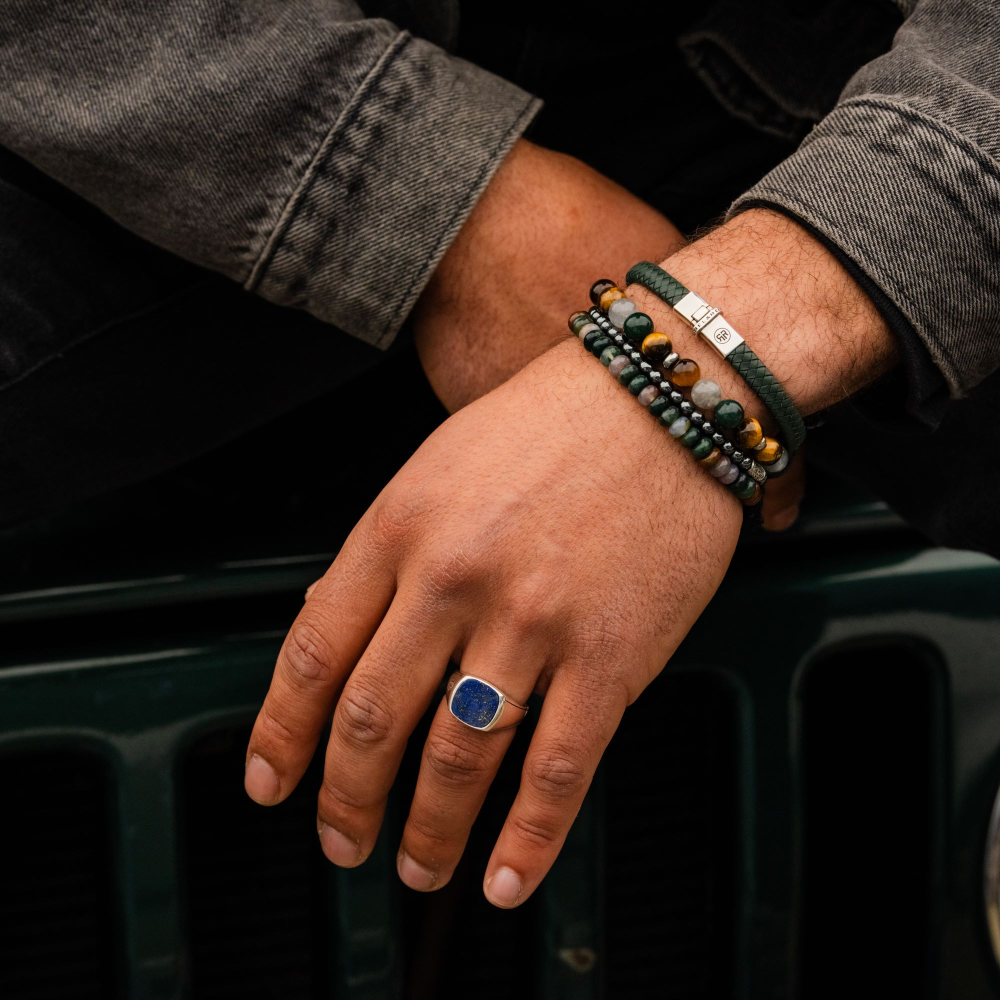 Sterling Silver Rings - Ring Square Lapis 