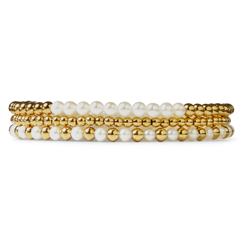 Stones Only - Pearl Gem meets Yellow Gold - 4mm