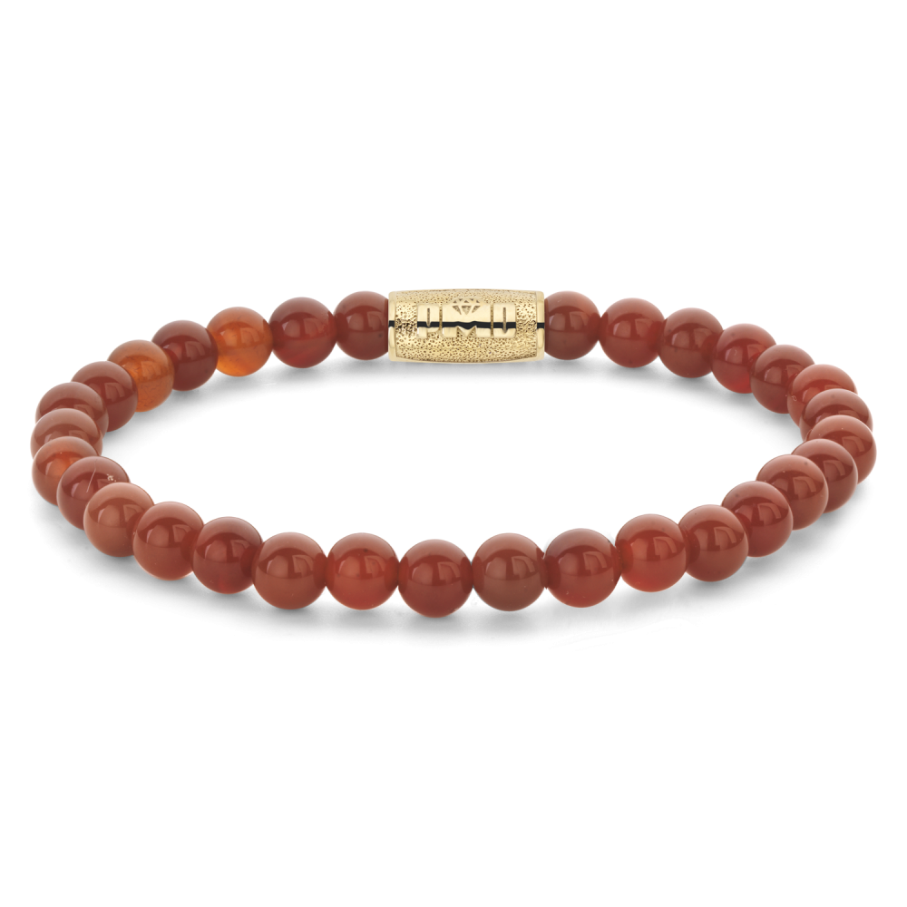 Stones Only - Red Agate Gold PMD - 6mm