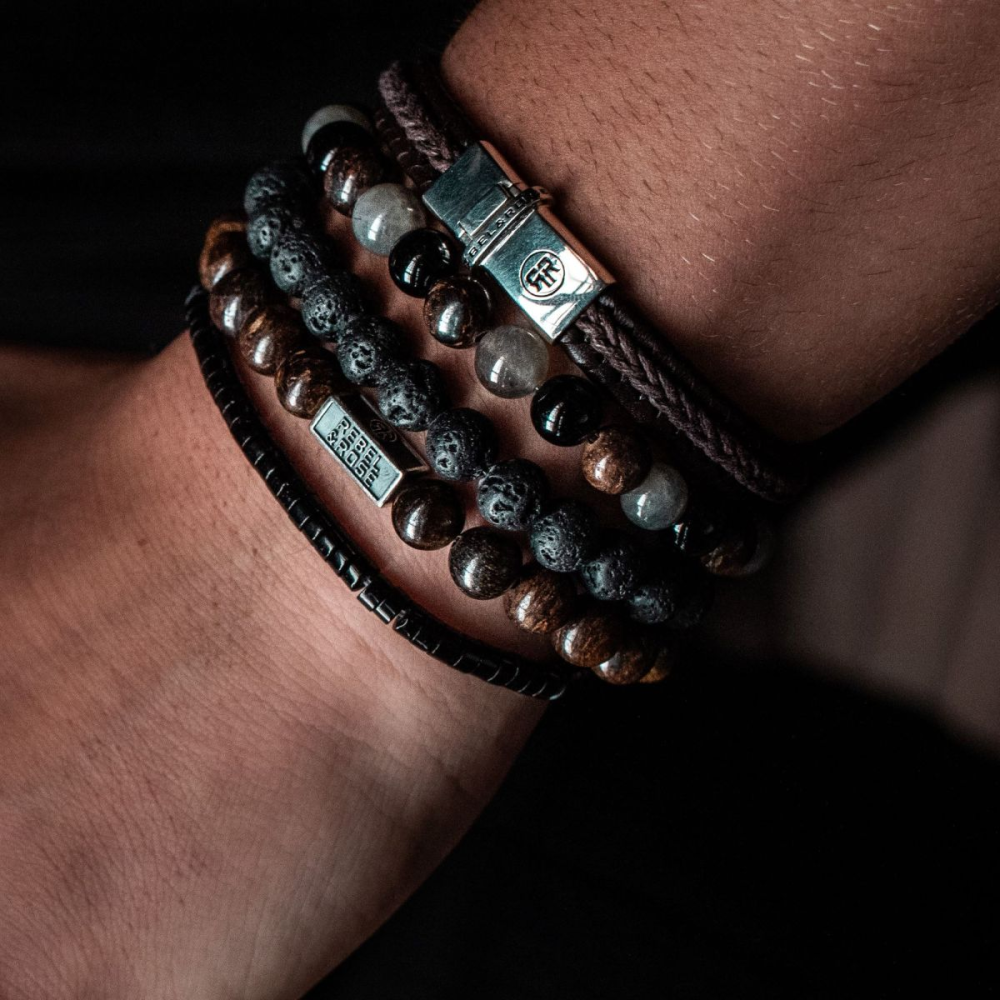 Silverbead - Mix Brown 925 - 8mm