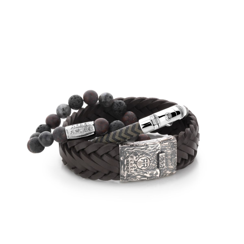 Absolutely Leather - Half Round Braided Black-Olive