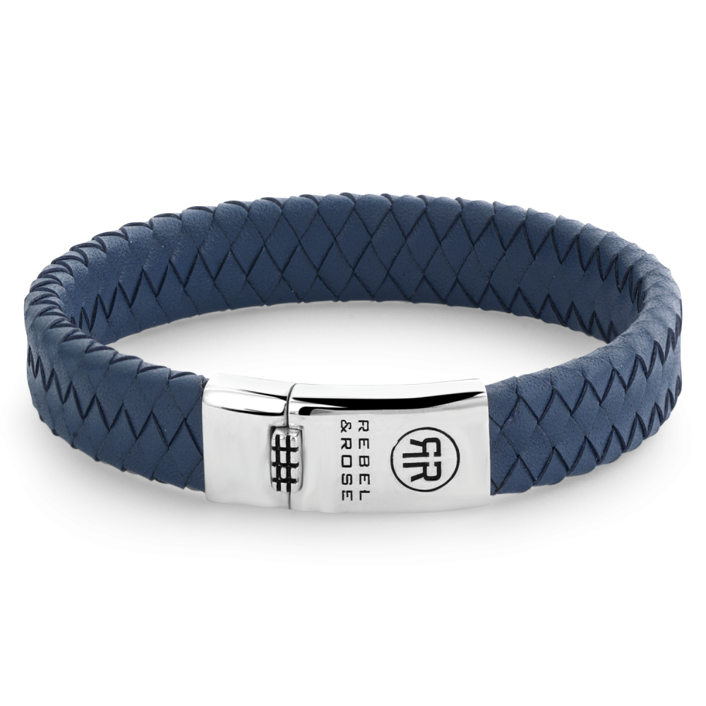 Absolutely Leather - Braided Flat 925 Blue