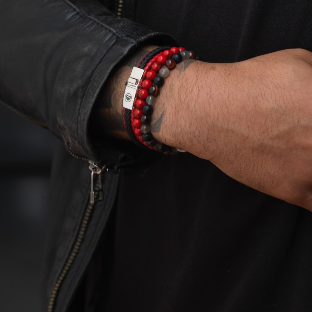 Absolutely Leather - Dual Twisted Black-Red