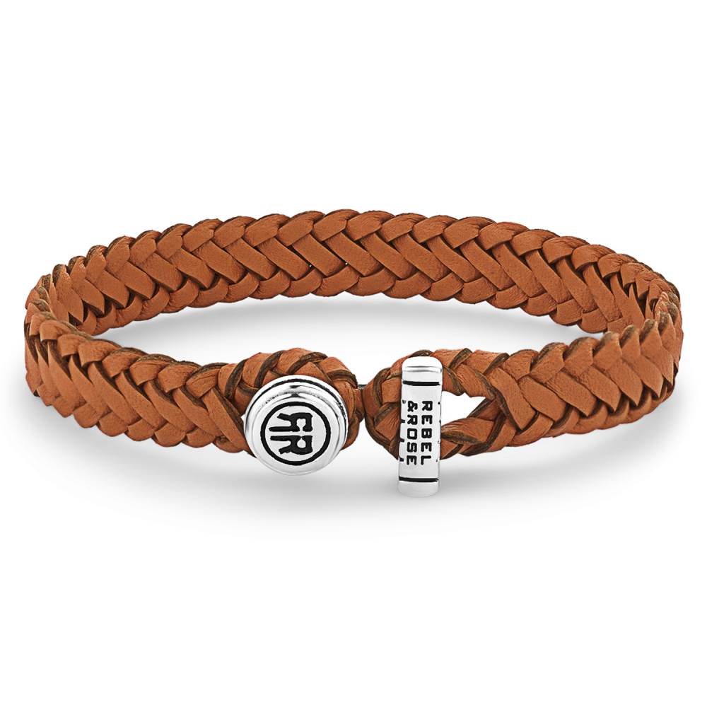 Full Metal Connected in Leather - Full Metal Connected Woven Gordian Style Orange Full Metal Connected in Leather - Full Metal Connected Woven Gordian Style Orange