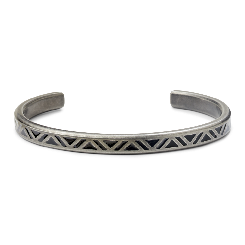 Triangular Bow Bangle Full Metal Bangle - Bangle Vintage Black Triangle | Rebel & Rose