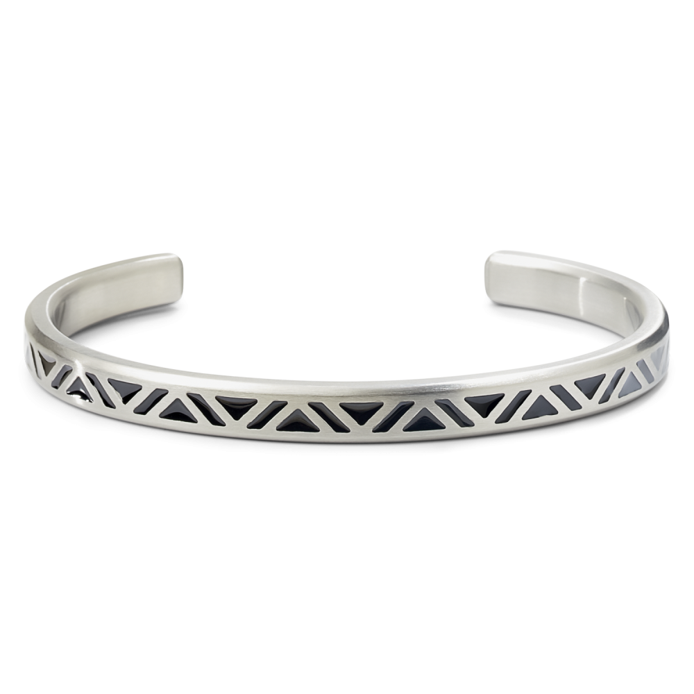 Reber Rostem Full Metal Bangle - Bangle Brushed Black Triangle | Rebel & Rose