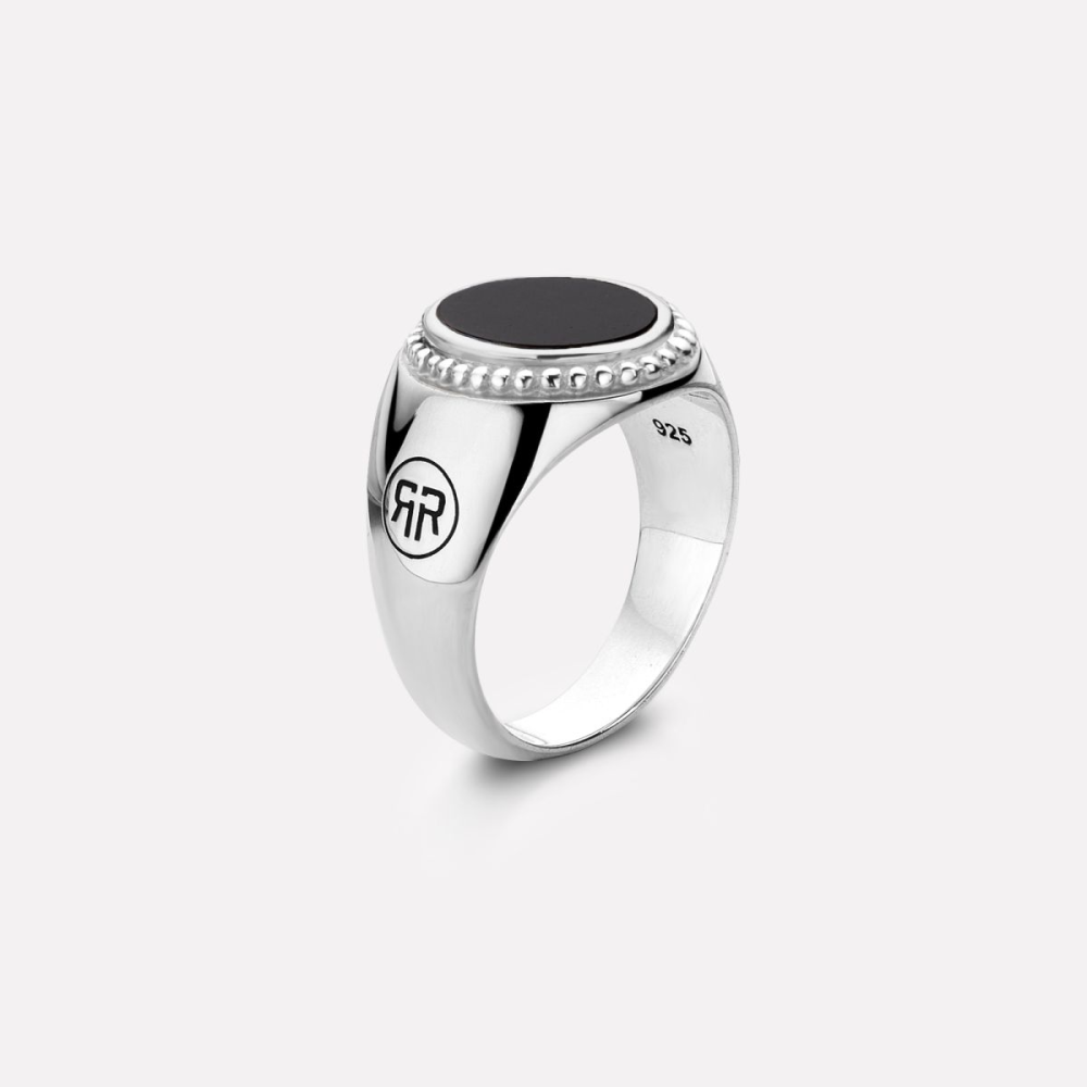 Sterling Silver Rings - Ring Women Oval Onyx 