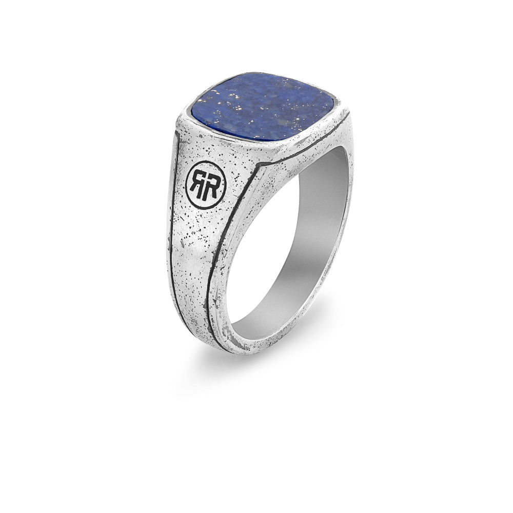 Sterling Silver Rings - Ring Square Vintage Lapis 