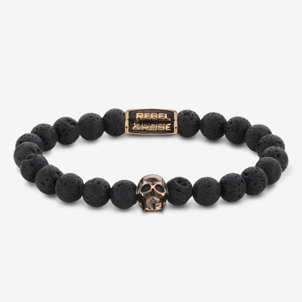 Skull-series - Skull Black Moon - Rosegold ionplated