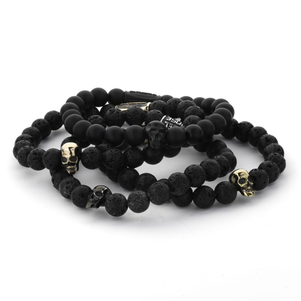 Skull-series - Skull Black Moon - Rosegold ionplated