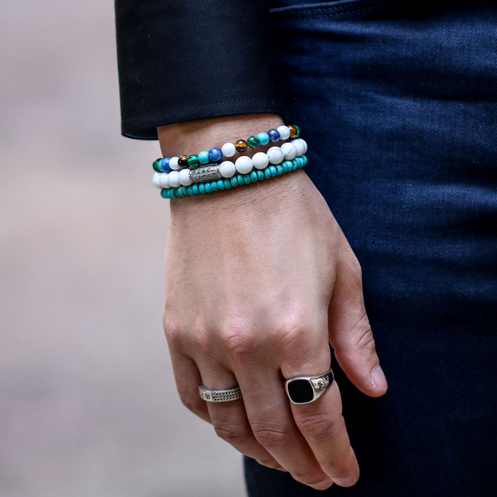 Stones Only - Turquoise Round Slices - 4mm