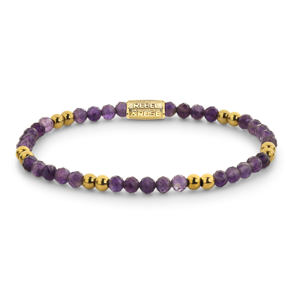 Stones Only - Purple & Yellowgold Glam Rocks - 4mm