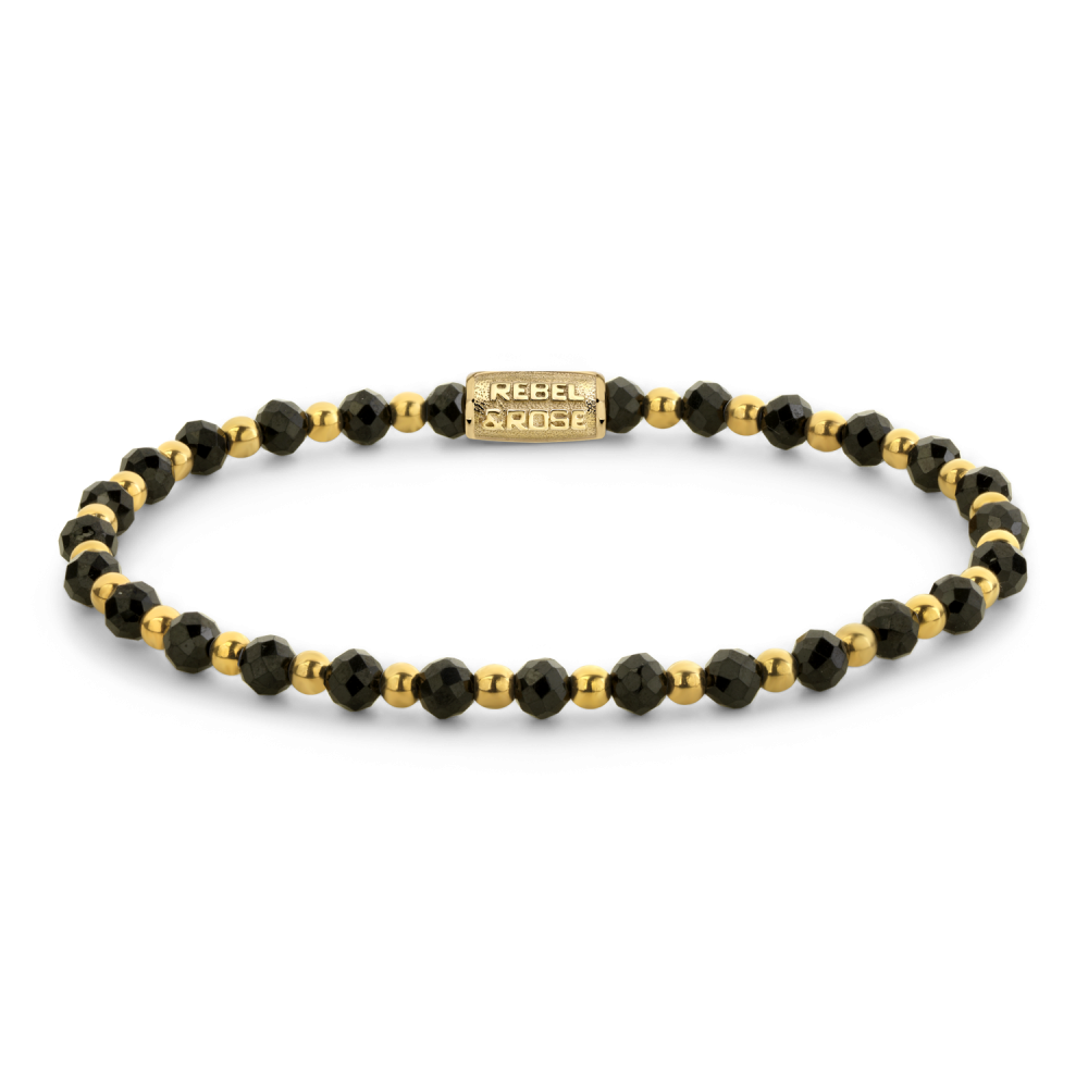 Stones Only - Mix Black Glam Rocks Yellowgold - 4mm