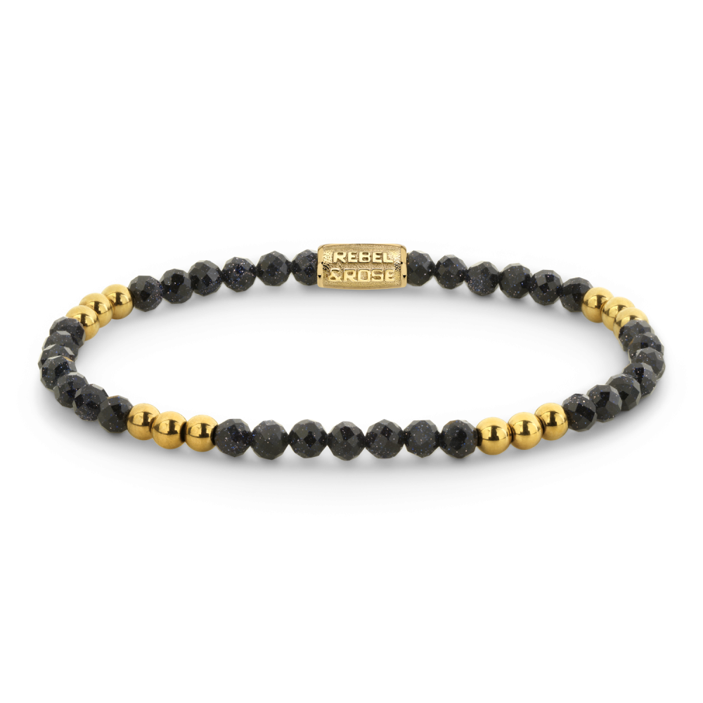 Stones Only - Blue & Yellowgold Glam Rocks - 4mm