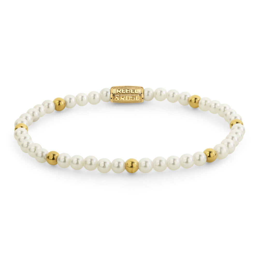 Stones Only - Pearl & Yellowgold - 4mm