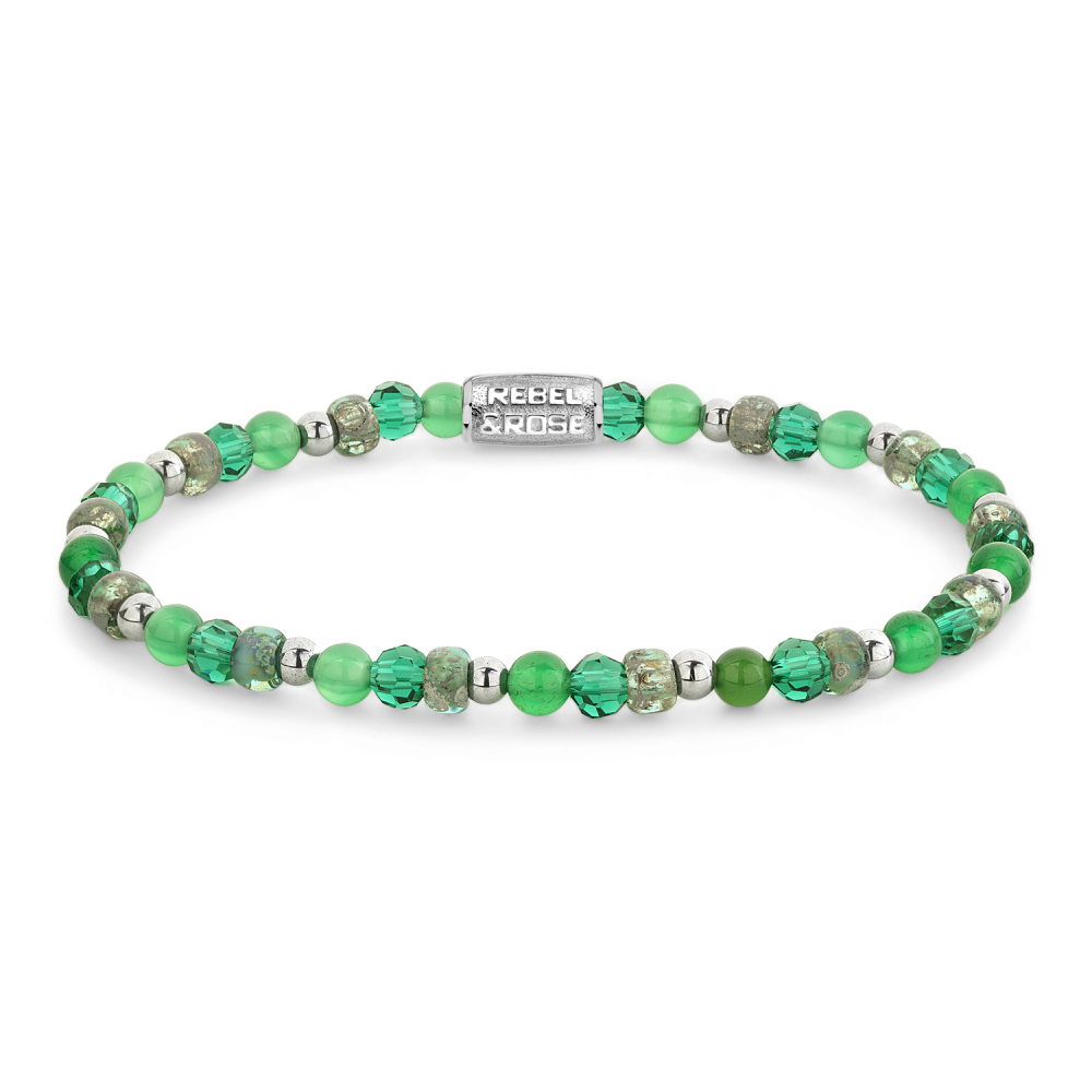 More Balls Than Most - Green Morning Glam Rocks Silver - 4mm