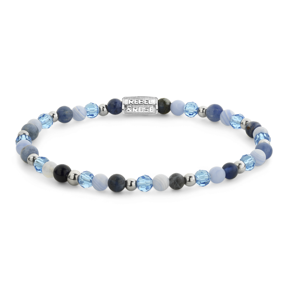 More Balls Than Most - Winter Blues Glam Rocks Silver - 4mm