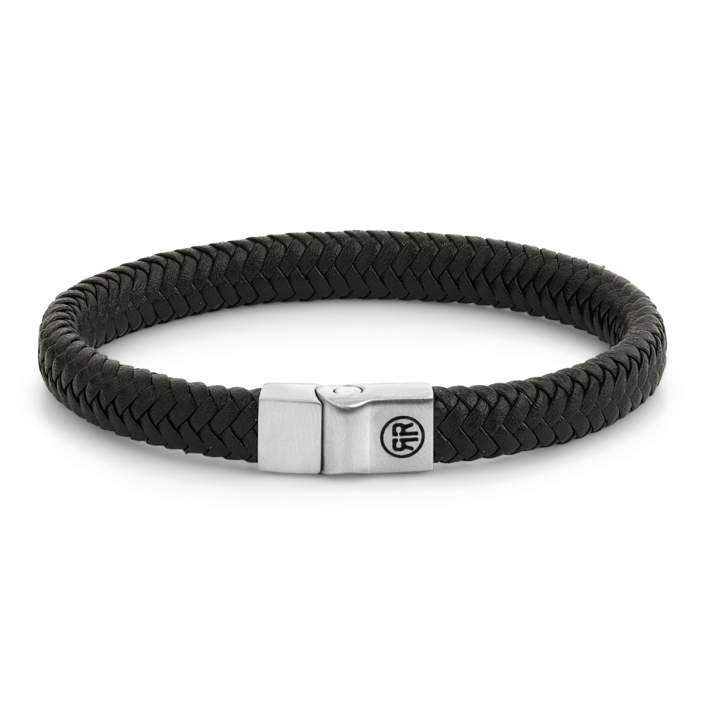 Full Metal Leather - Full Metal Herringbone 9mm Black Matt
