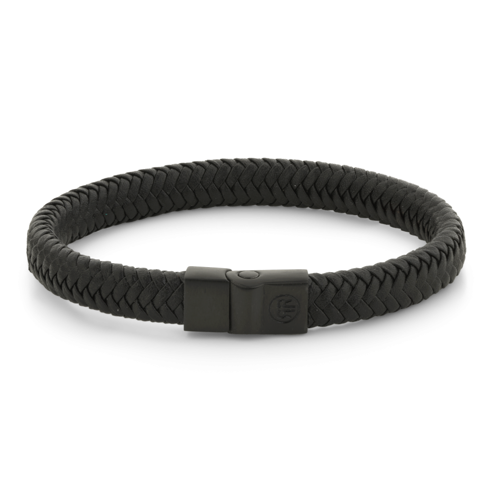 Full Metal Leather - Full Metal Herringbone 9mm Black Black