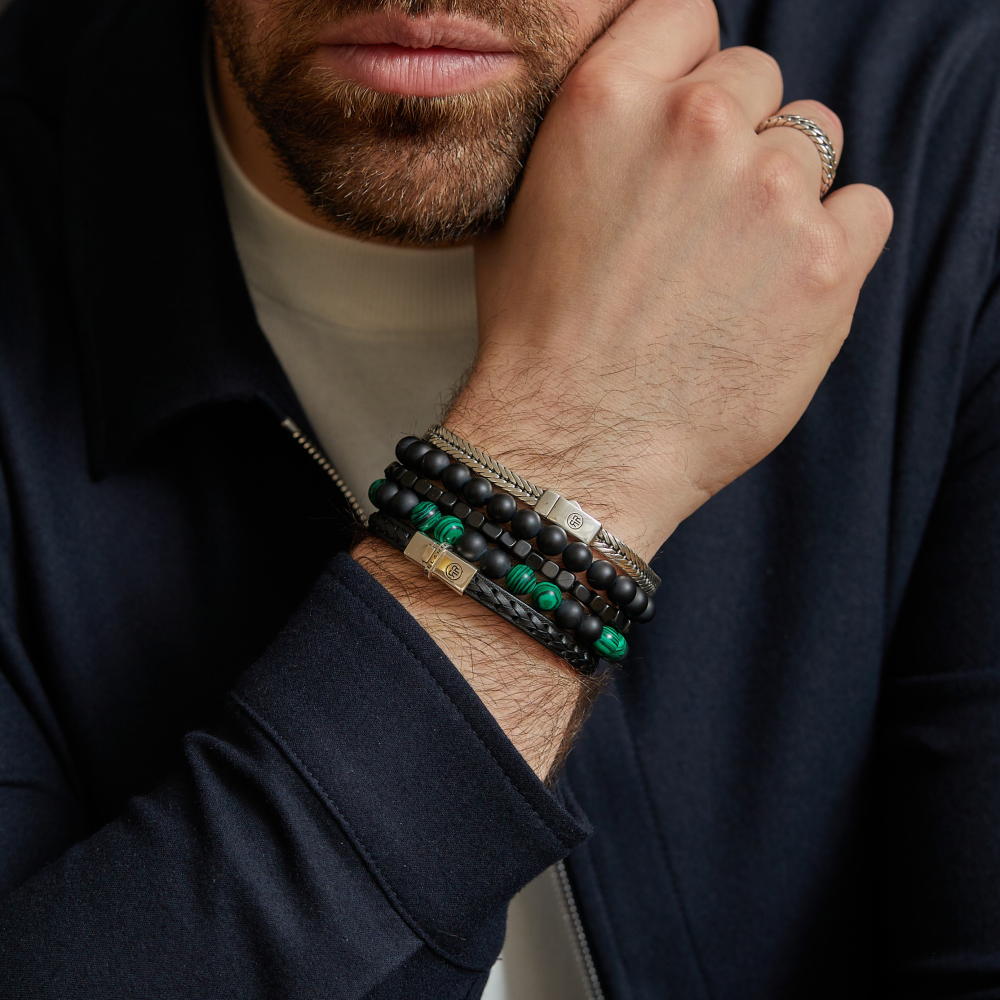 Reber Rostem More Balls Than Most - Matt Malachite Twist - 8mm | Rebel & Rose
