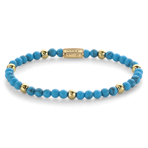 Turquoise Delight - 18 ct yellow gold ionplated