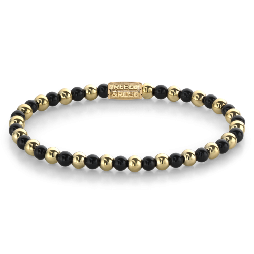 Mix Black Madonna - 18 ct yellow gold ionplated