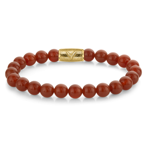 Stones Only - Red Agate Gold - 8mm