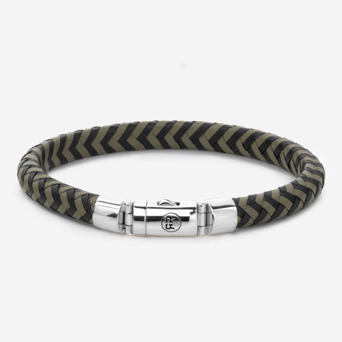 Absolutely Leather - Half Round Braided Black-Olive