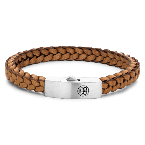 Absolutely Leather - Braided Square 925 Cognac