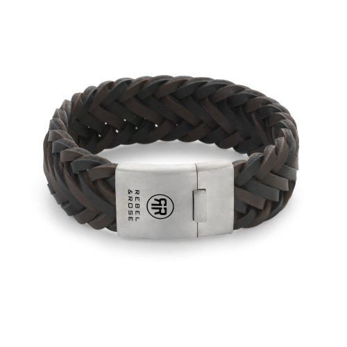 Absolutely Leather - Big Braided Raw Black-Earth