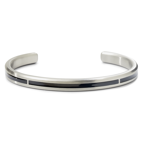 Full Metal Bangle - Bangle Brushed Black Block