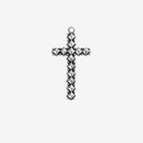 Necklaces - Pendant Studded Cross Antic