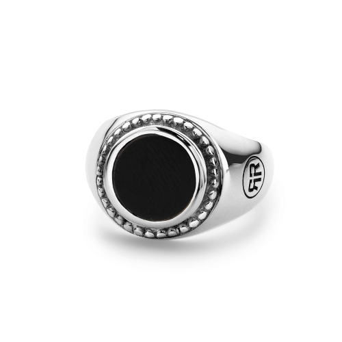 Sterling Silver Rings - Ring Women Round Onyx 