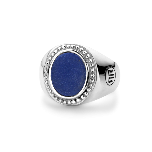 Sterling Silver Rings - Ring Women Oval Lapis Lazuli 