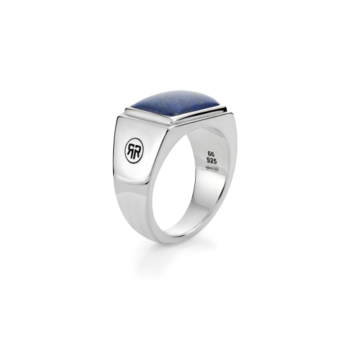 Sterling Silver Rings - Ring Square Lapis Lowneck