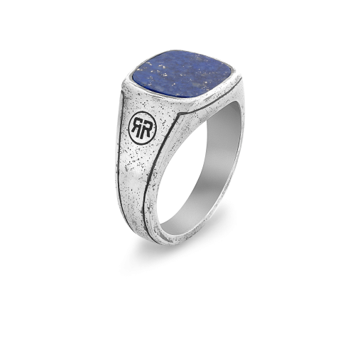 Sterling Silver Rings - Ring Square Vintage Lapis 