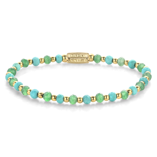 Blue Green Adventure - 18 ct yellow gold ionplated