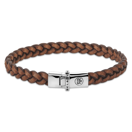 Absolutely Leather - Small Braided Raw Cognac