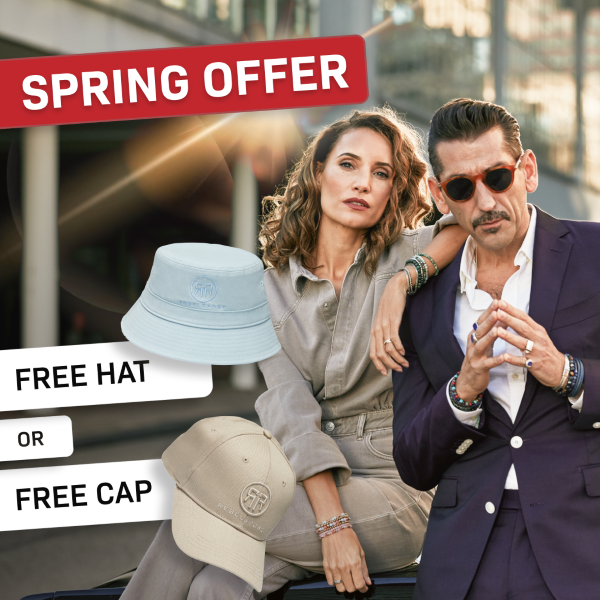 If you supplement your order up to 89.00 euros, you can choose a free cap or hat.
